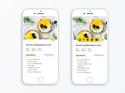Daily UI 010 Share Dribble 010 challenge daily ui daily ui 010 dailyui dailyuichallenge mobile mobile design mobile ui product design recipe share share button ui ux web design