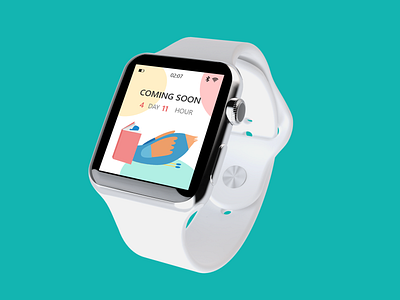 DailyUI #048 Coming Soon 048 dailyui illustration iwatch