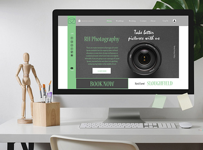 Photography website mockup 2 adobe illustrator adobe xd design modern ui