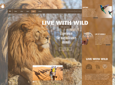 life in the wild webdesign mockup