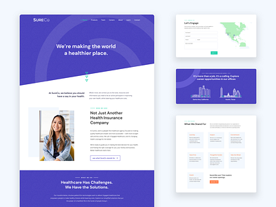 SureCo Branding & Web Design branding contact us healthcare homepage hr insurance uiux web web design website