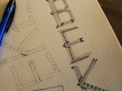 Beke Logo Process1 drawing illustration logo pencil process sketching typography wip