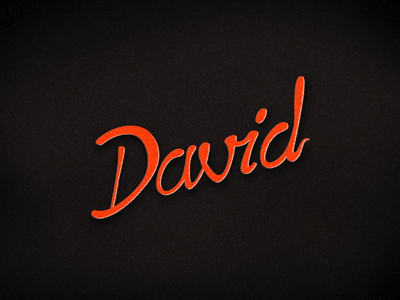 David4 black david grey illustration illustrator logo orange personal photoshop typography