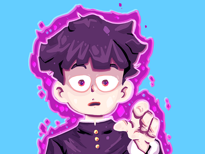 MOB 2d anime artwork fanart illustration illustration art mob psycho paint painting