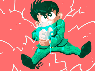 YU YUSUKE 2d anime artwork fanart illustration illustration art yu yu hakusho