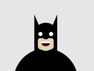 Happy Bat batman digital illustration flat design icon illustration illustrator vector