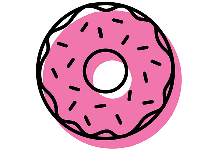 Donut Icon design digital illustration flat design graphic design icon illustration illustrator logo minimal vector