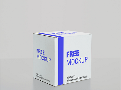 FREE SQUARE WHITE BOX MOCKUP