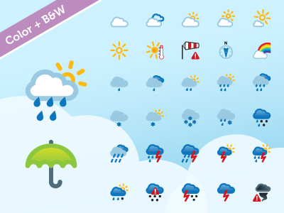 Picons Weather Released! download free icons picons pictograms royalty vector