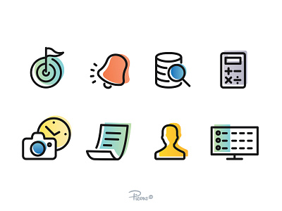 Custom icons for Databox color custom databox icons picons thin vector