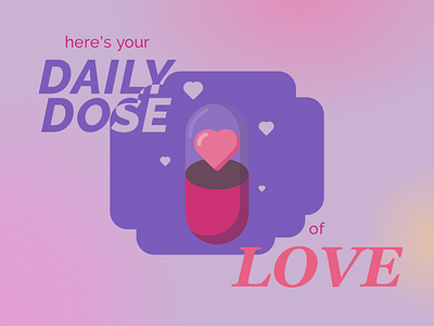 Daily Dose of Love design flat illustration inkscape love typography vector