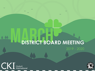 March District Board Meeting branding design flat illustration inkscape landscape march marketing thumbnail typography vector video thumbnail