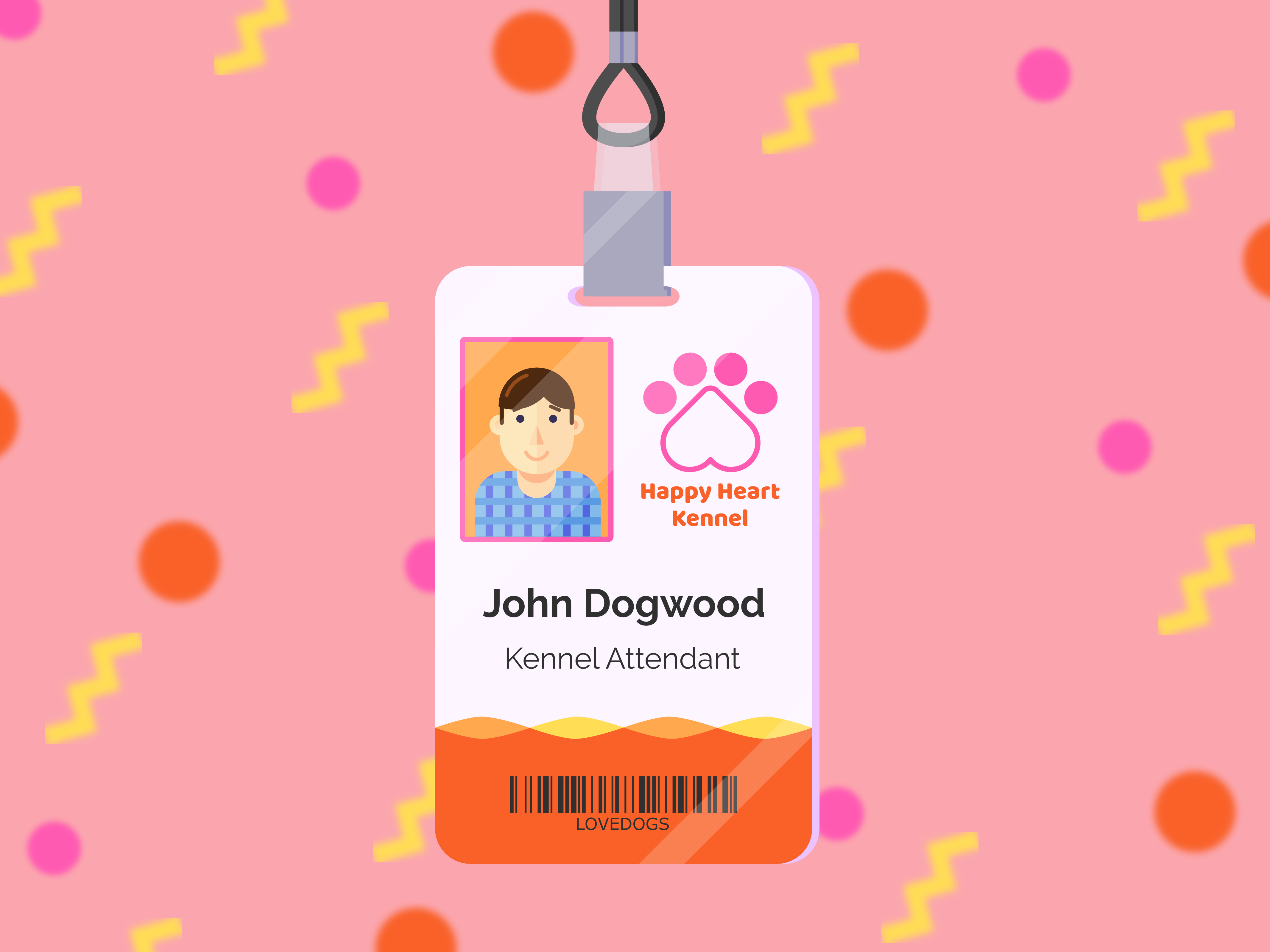 Kennel Attendant ID Badge by Braden Lem on Dribbble