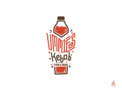 Ummie's Kebab Drink Logo brand brand design design food logo logo logo design