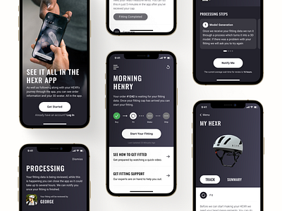 HEXR App Screen Designs