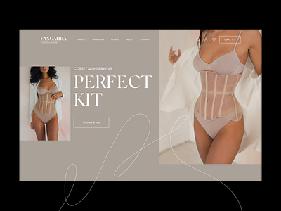 Fangahra lingerie store beauty branding corsets design lingerie typography ui underwear ux