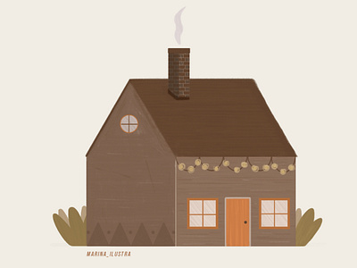 cozy cottage illustration