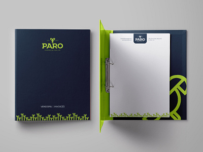 PARO Coffee folder brand brand identity branding business collateral cafe coffee corporate identity folder mockup print stationery stationery design stationery mockup