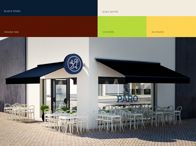 PARO Branding presentation - Cafe Location and brand colors brand identity branding cafe color palette colors identity location logo logo mark logotype store symbol