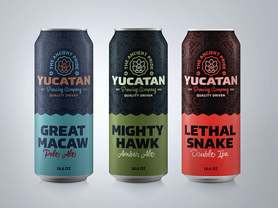 Yucatan Brewery Beer line packaging designs beer brand branding brewery identity label packaging