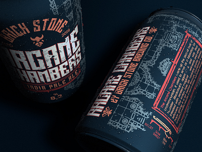 Arcane Chambers IPA by Brick Stone Brewing Co. beer beer label bramd identity branding brewery brewing icon label logo new business packaging design