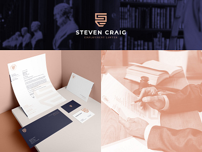 Steven Craig Law Stationery attorney brand identity business card creative design identity law lawyer letterhead logo logo design mark stationery