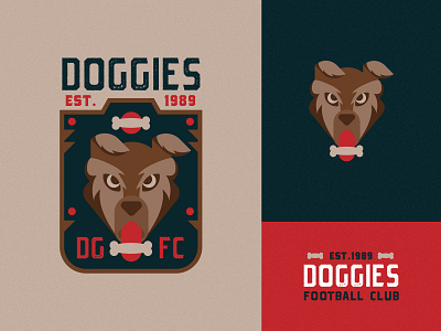 FC Doggies logo football club football logo illustration illustration design logo logo design logo mark mark mascott sports logo symbol