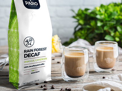 Paro Rain Forest Decaf packaging