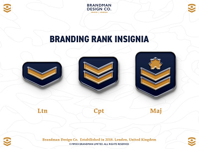 Branding rank insignia - Brandman Design Co. Enamel Pins