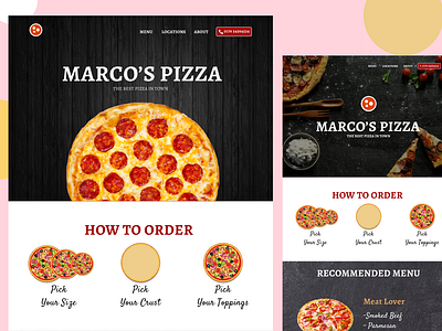 Restaurant website Pizza