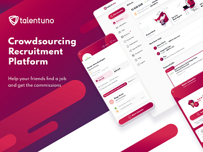 Crowdsourcing Recruitment Platform app application candidates design jobs jobseeker mobile platform ui ux web
