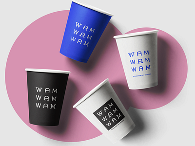 WAM Paper Cups Mockup branding design icon logo minimal product branding