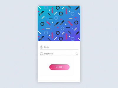 Simple Retro Login Form app design login design login form mobile app design mobile ui retro ui ux vector