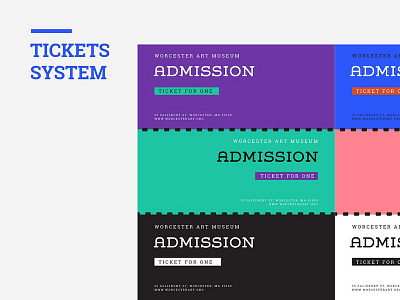 Typography Tickets System art branding business card design clean design flat icon identity illustration illustrator lettering logo minimal museum product branding type typography vector web website