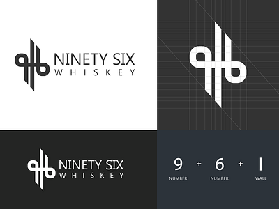 Ninety Six Whiskey - Logo Design branding creative design icon logo monogram