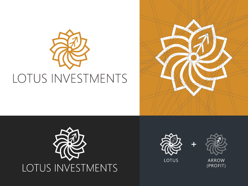 Lotus Investments Logo Design by BA Custom Logos on Dribbble