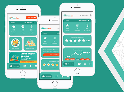 "Pesankan" Foods and Vegetables Delivery app mobile mobile app ui ux