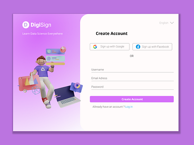 Sign up UI Design | DigiSign