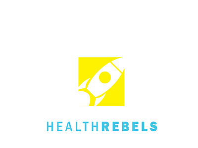 Healtrebel design flat icon illustration logo minimal rocket logo startup startup logo