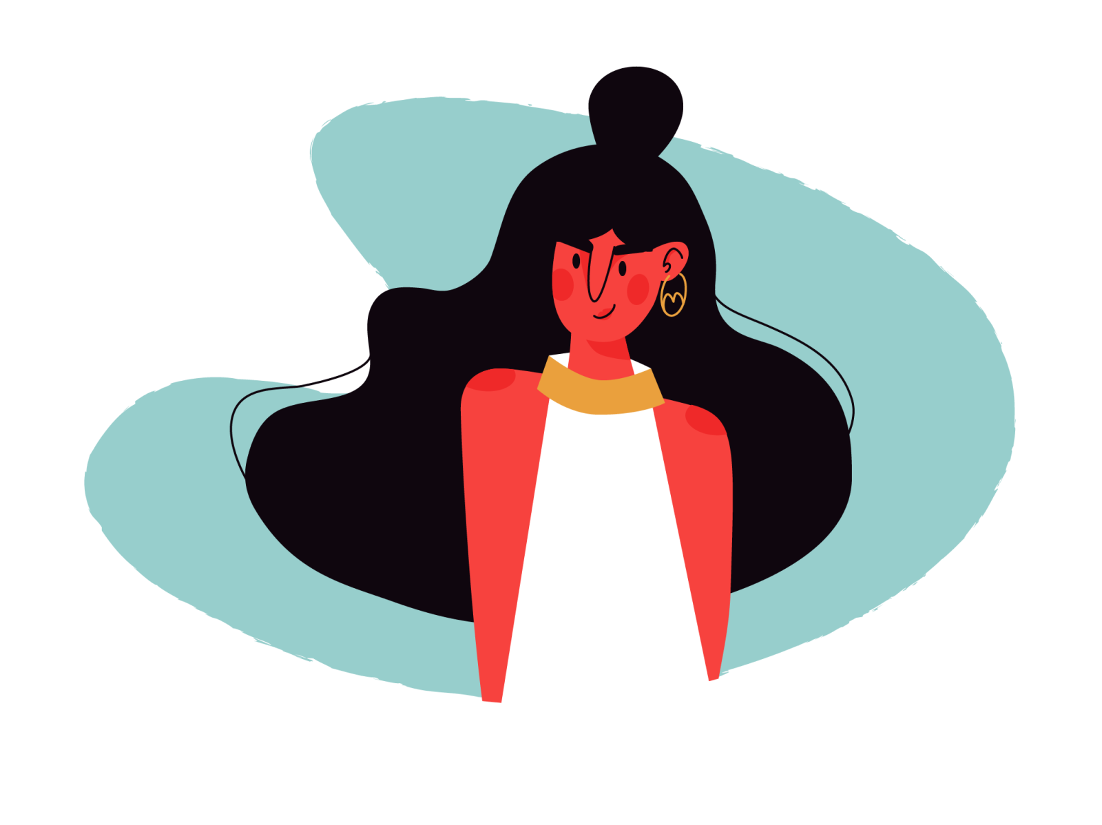 flat design girl texture by Chuyu Tong on Dribbble
