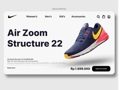 Nike Zoom Structure 22 branding design ui uiconcept uidesign web