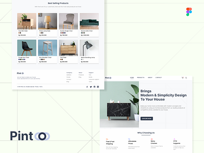 Pinto: Furniture online store app design exploration furniture landing page online store store ui ui exploration uiconcept uidesign web website