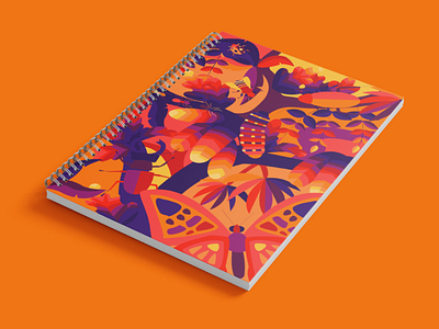 Warm Colors Notebook warm illustration notebook