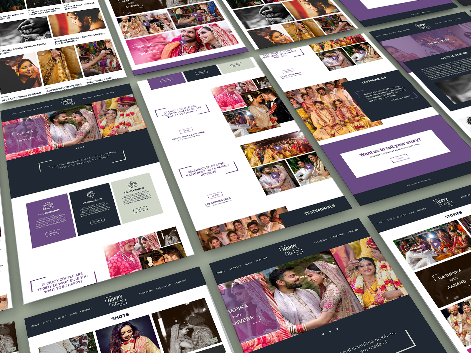 Beautiful UI/UX crafted for Wedding photography Company by skrypton ...