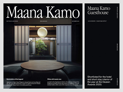 Maana Kamo — Layout art direction branding grid layout minimal typography ux web website