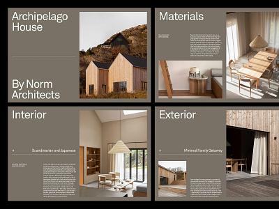 Archipelago House — Layout art direction grid layout minimal presentation typography web website