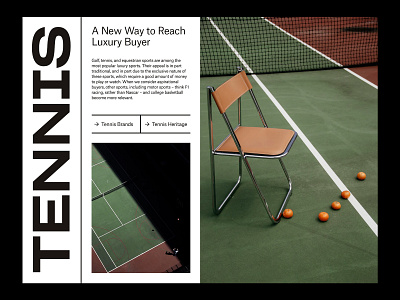 Luxury Sports — Tennis Layout art direction branding grid layout typography ux web