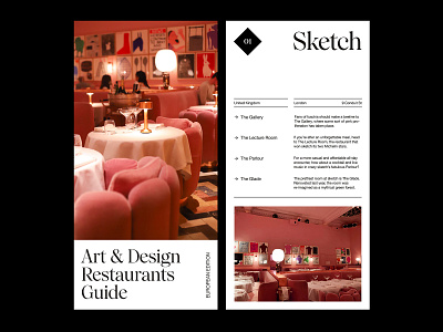 Art Restaurants — Guide art direction design layout minimal photography typography ux web website
