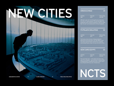 New Cities — Layout art direction layout minimal typography ux web