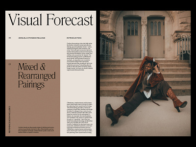 Visual Forecast — Magazine Spread art direction design grid layout minimal photography typography website